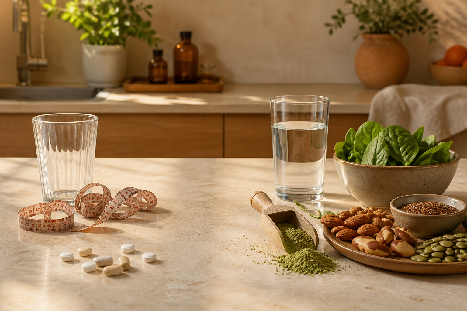 Cena editorial contrasta um atalho laxativo com uma base diária de magnésio